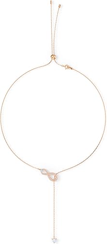 Jewelry Collection: Bracelets and Necklaces – Rhodium and Rose Gold Finishes – Clear Crystals