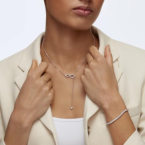 Jewelry Collection: Bracelets and Necklaces – Rhodium and Rose Gold Finishes – Clear Crystals